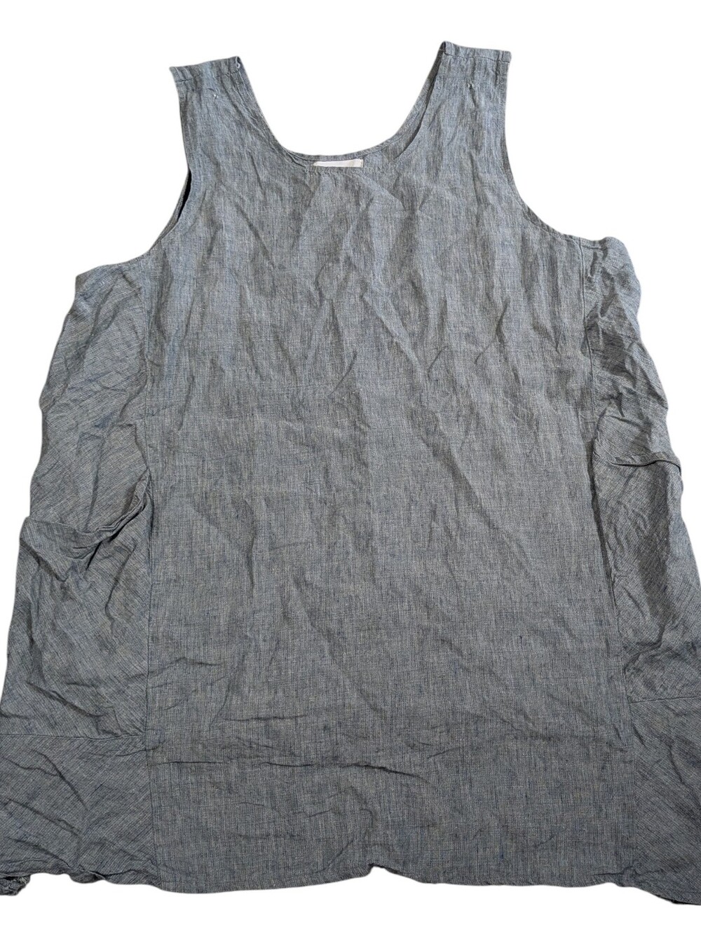 Flax Women's Sleeveless Linen Top in size Large and color gray